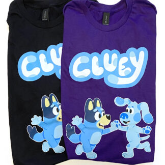 Cluey Adult T-Shirt - Bluey + Blues Clues
