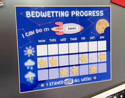 Personalized Bedwetting Chart Magnet (Space Theme) - Image 2